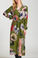 Half Placket Maxi Dress - Poppy Fields