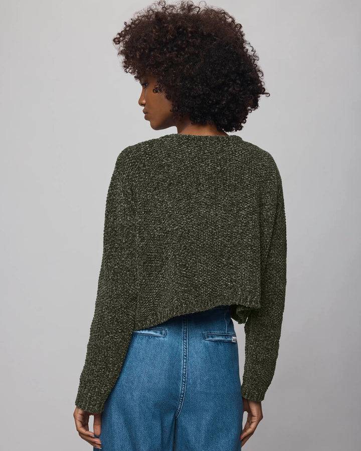 Andrea Crop Cardigan - Green Spruce