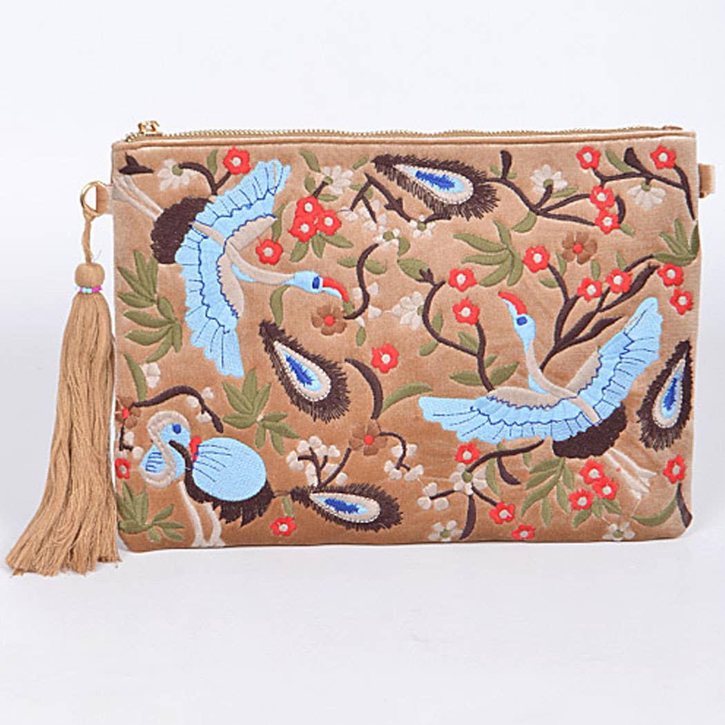 Loving Nature Clutch With Tassel Detail - TUAPE
