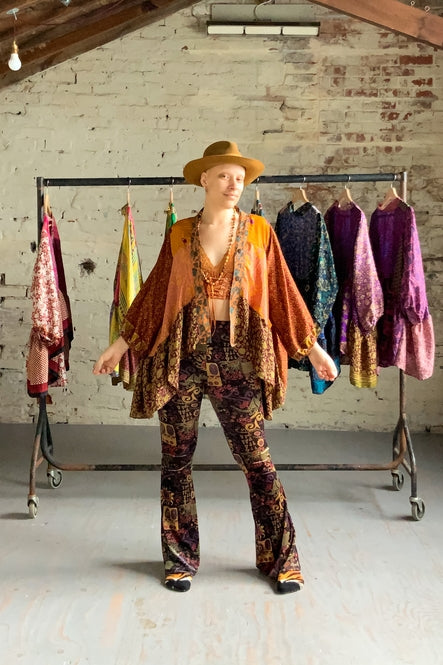 Sari Smock Shirt-Sweet Grass - La De Da