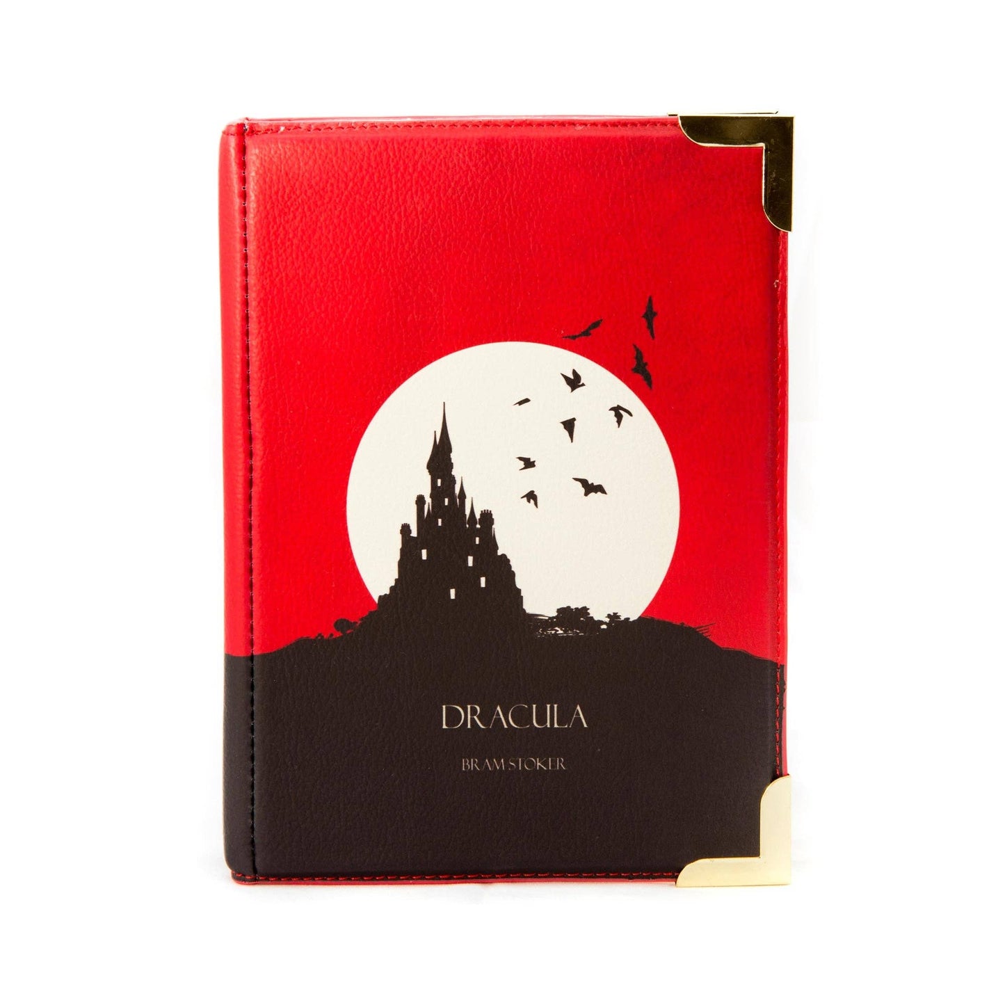 Dracula Moon Red Book Crossbody Clutch Handbag - Small