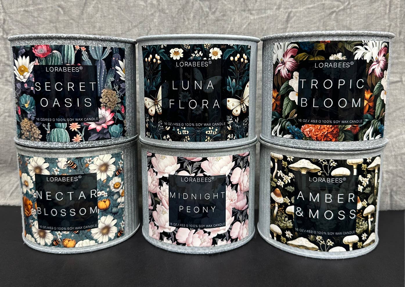 Jardin De Lune Noire Secret Oasis 16 oz Tin Soy Candle