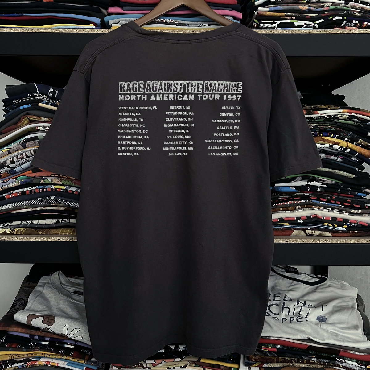 1997 Rage Against The Machine Who Laughs Washed Black T-Shirt