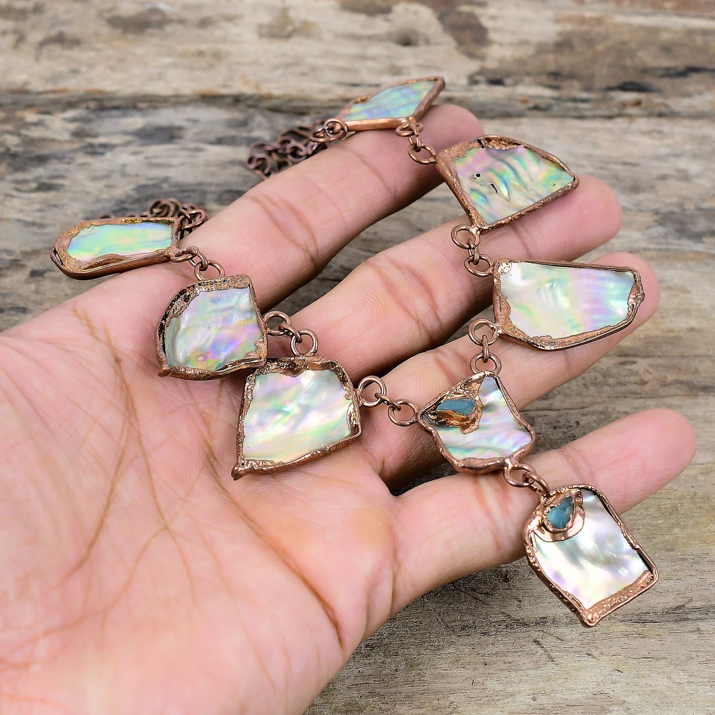 Abalone Shell Raw Necklace