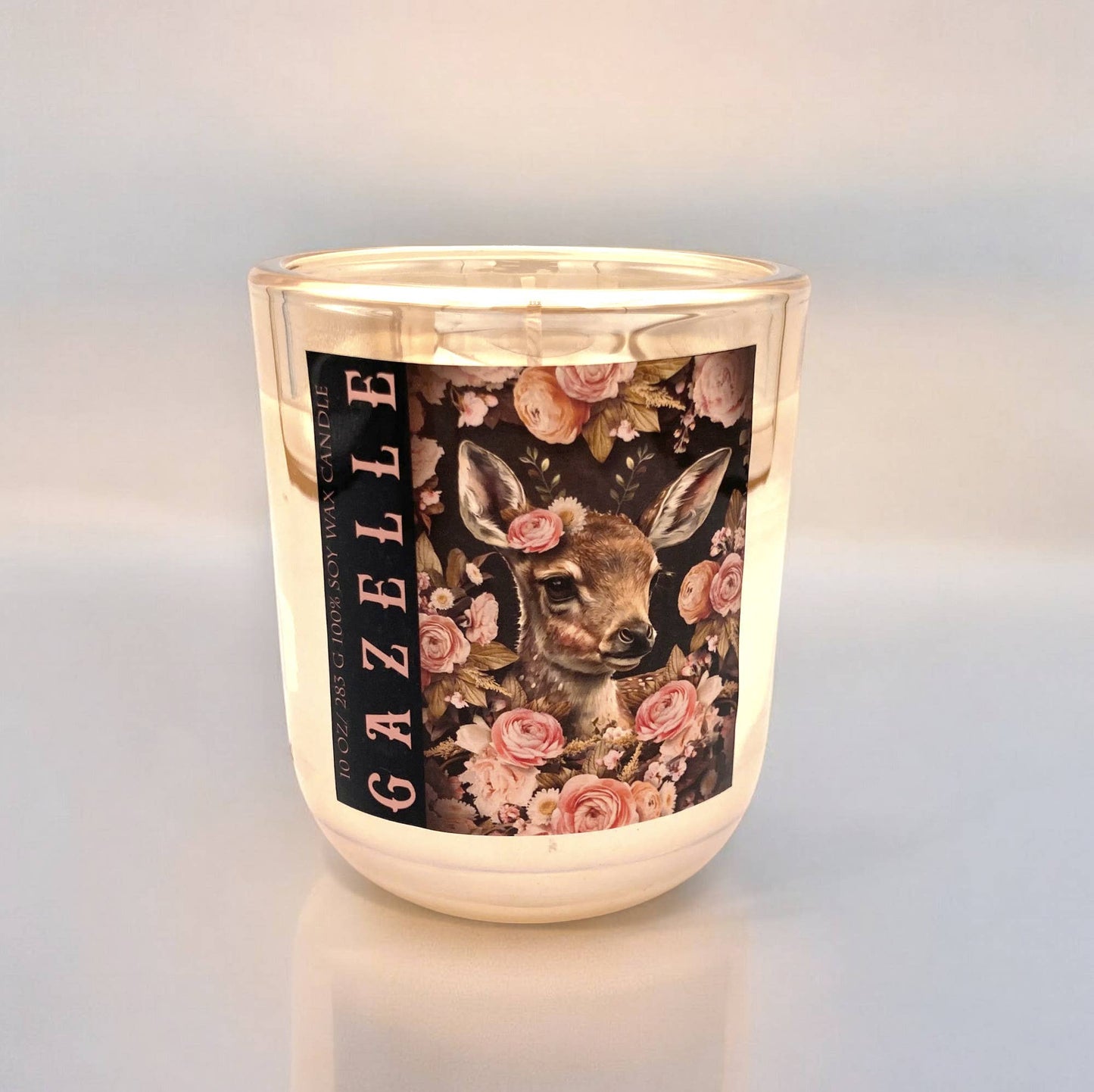 Aura Collection Iridescent Glass Candle - Gazelle