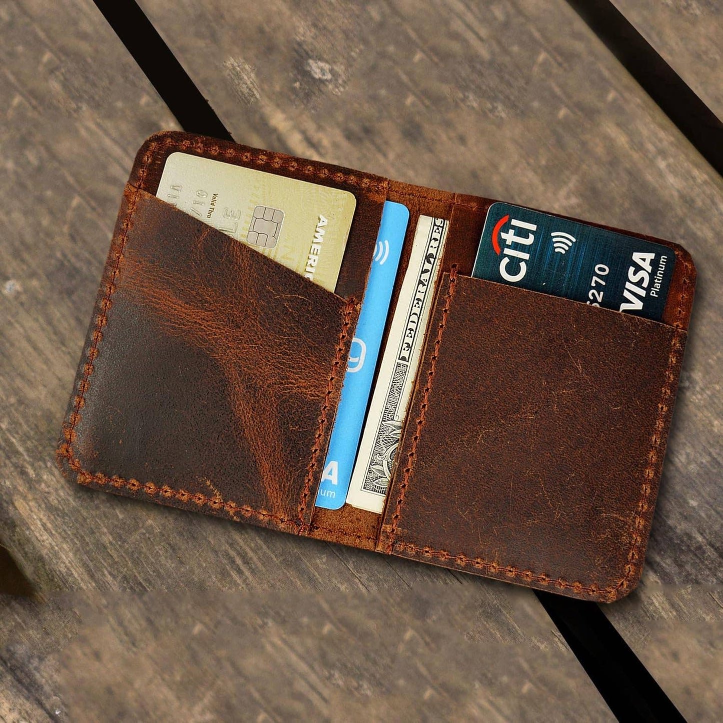 Tuzech Leather Bifold Wallet