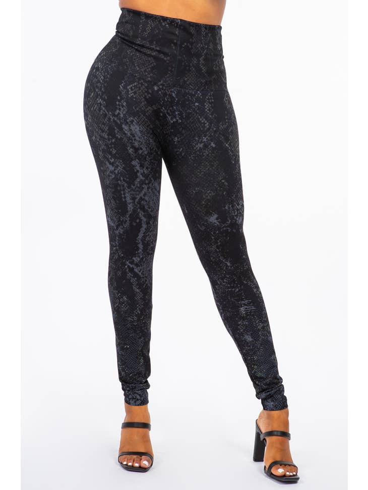 Euphoric Snakeskin Print Leggings - La De Da