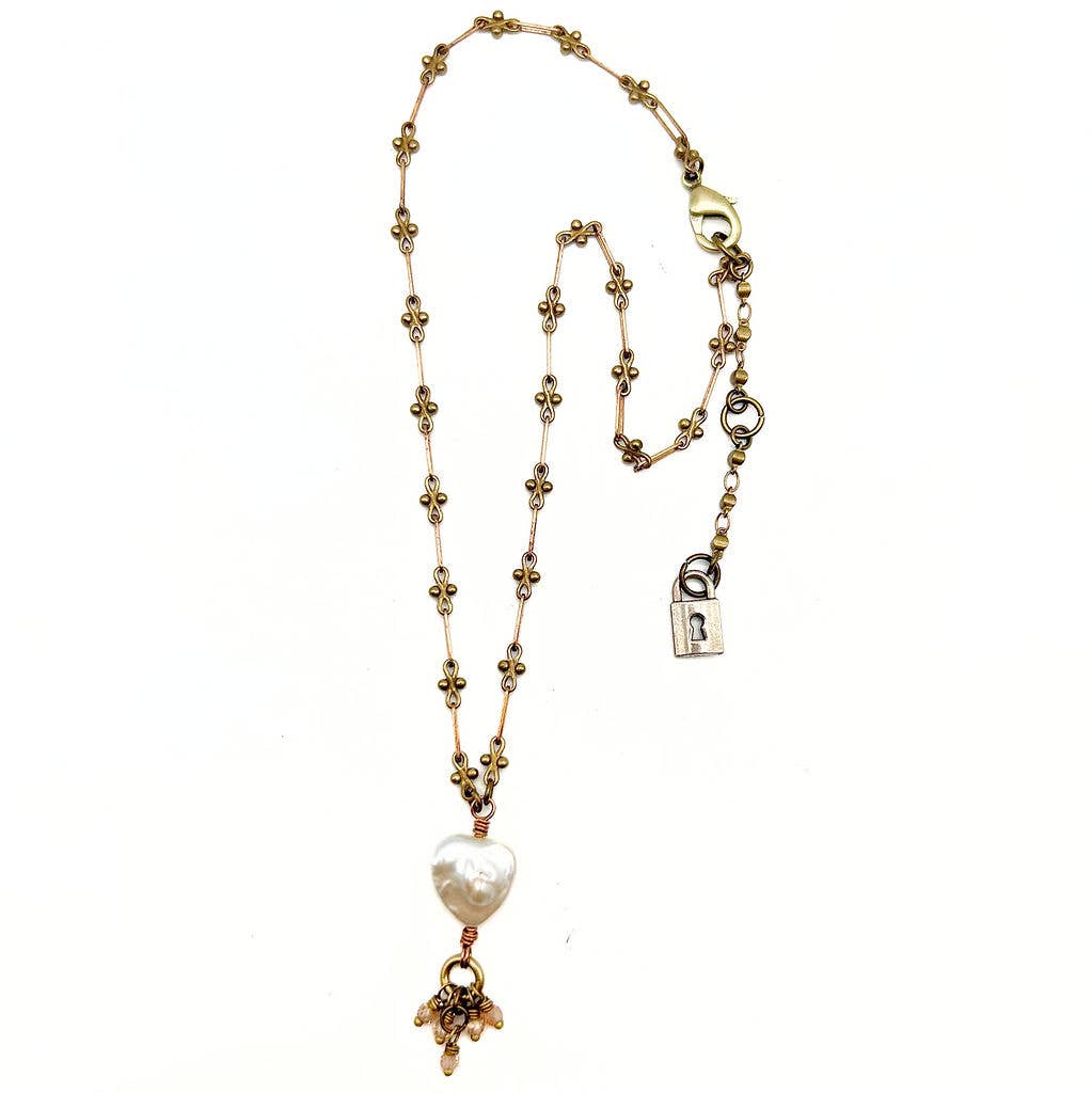 Heart-Shaped Pearl Necklace