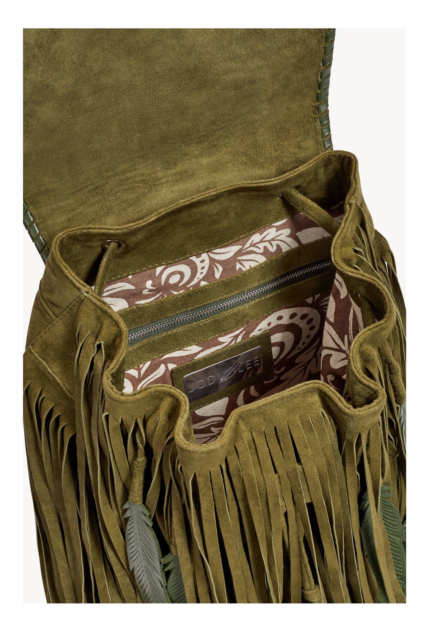 Akaroa Rose Backpack - Olive/Turquoise