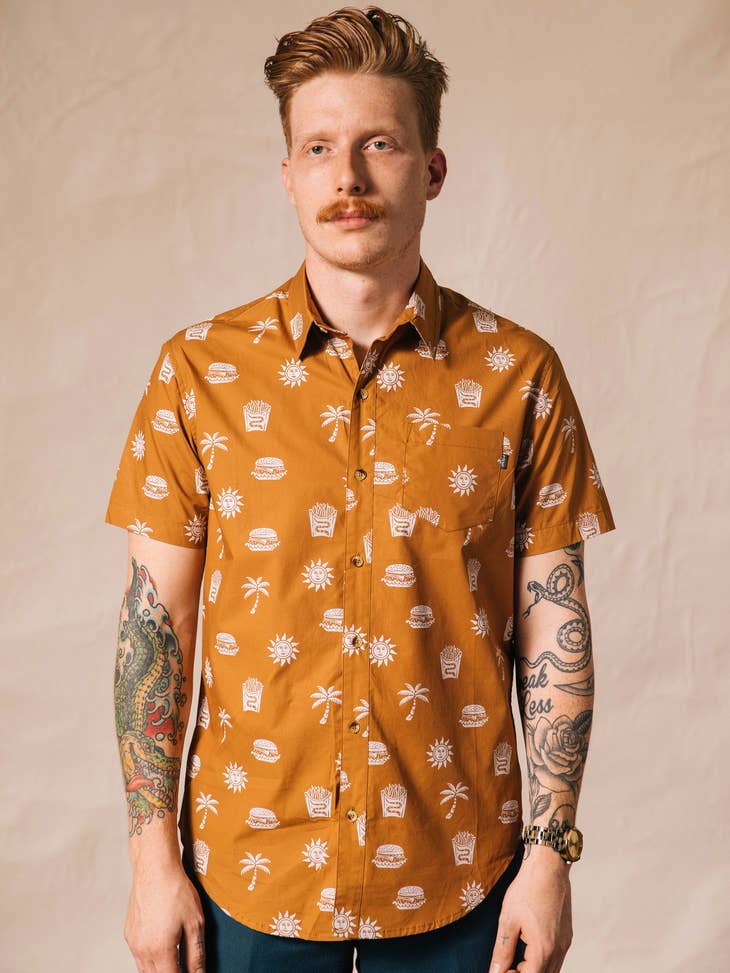 Take It Greasy Men's Button-Up - La De Da