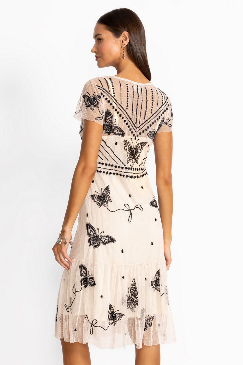 Lizzie Mesh Dress (Slip) - Cream