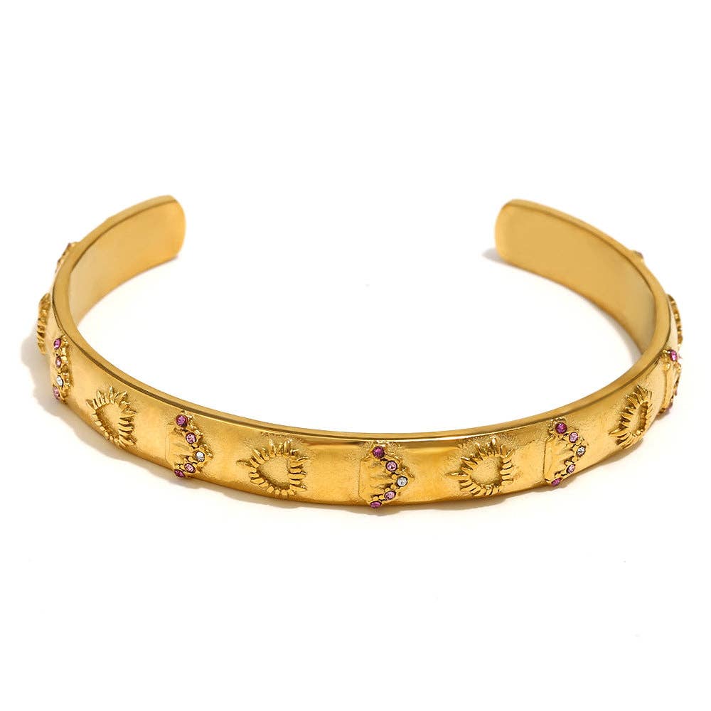 Tarot Style Cuff Bangle - Golden Queen