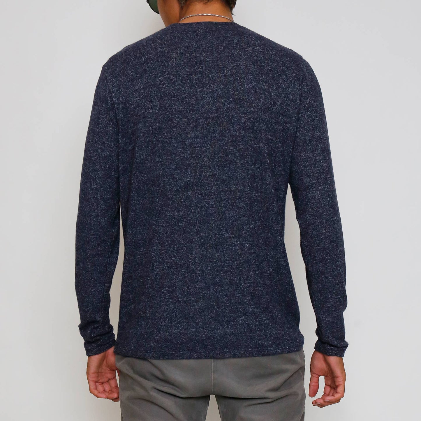 Cozy V Neck Long Sleeve - Navy