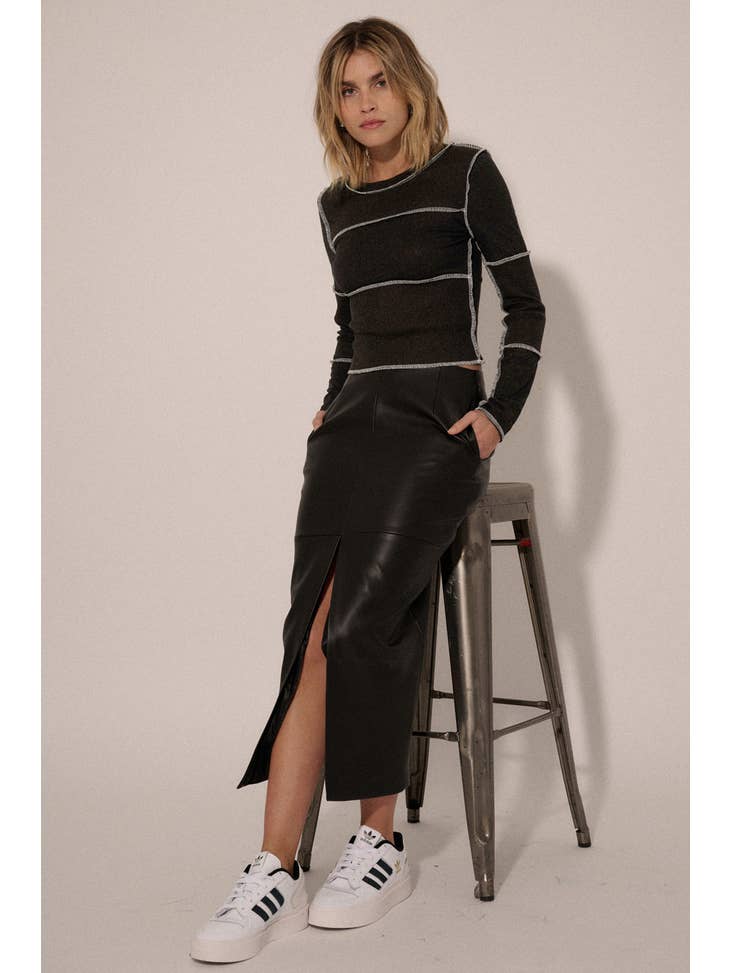 Mixed Media Exposed-Seam Top - La De Da