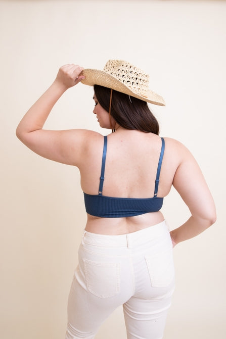 Plus Size Loop Lace Brami Blue - La De Da