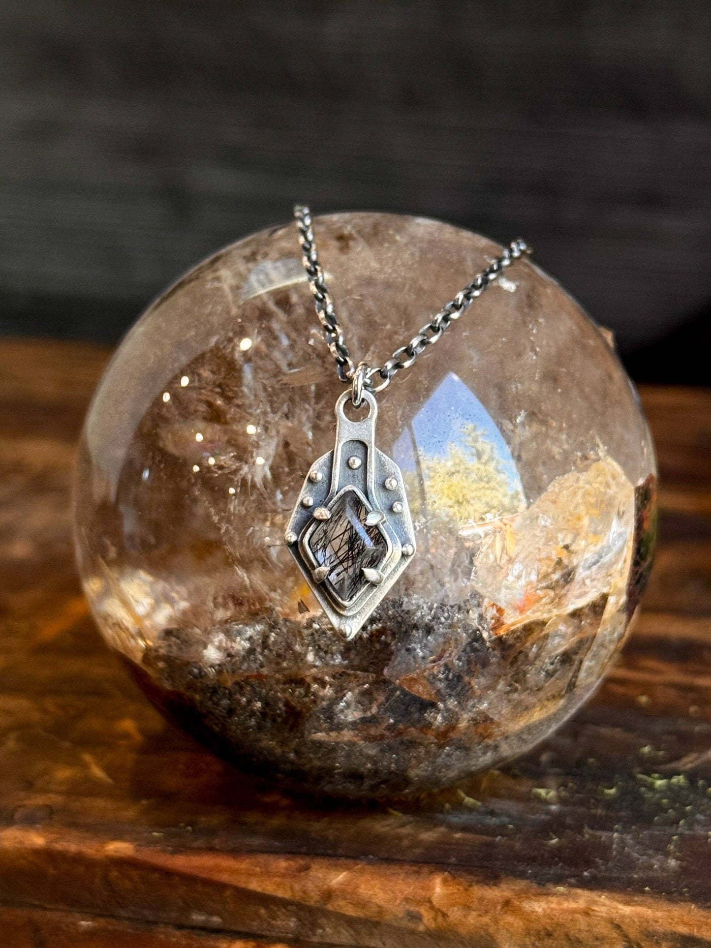 Maiden Necklace // Tourmalated Quartz