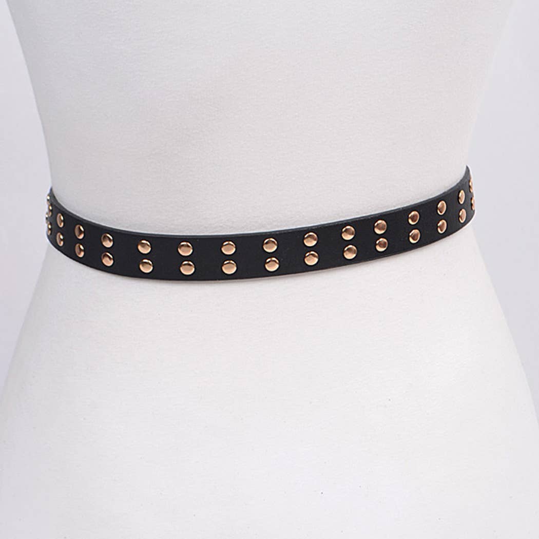Antique Style Belt - Black Gold