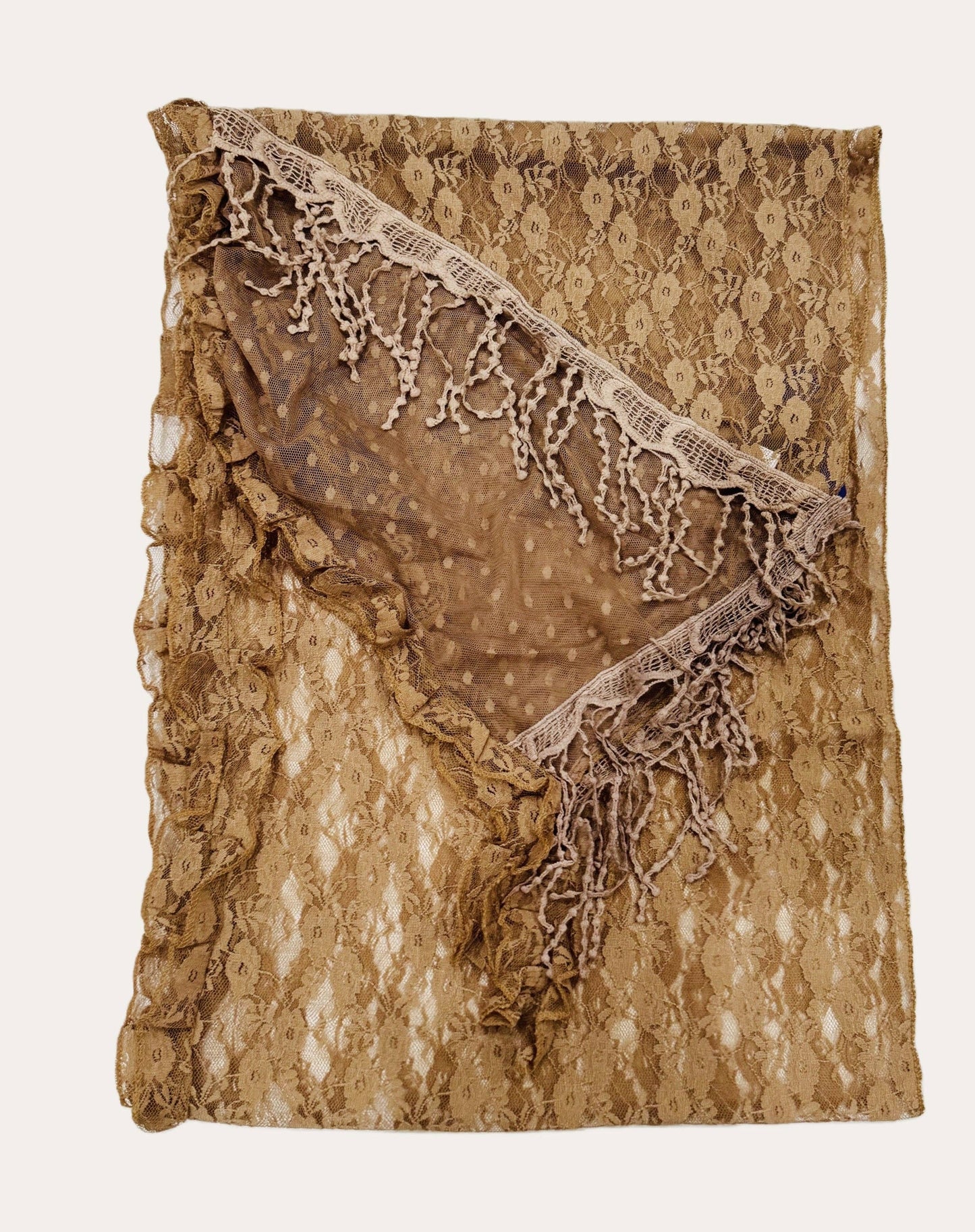 Lace Scarf Shawl – Khaki