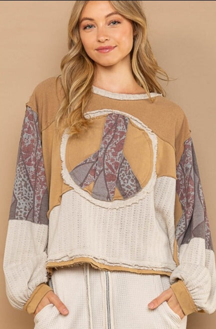 Patchwork Peace Pullover - La De Da