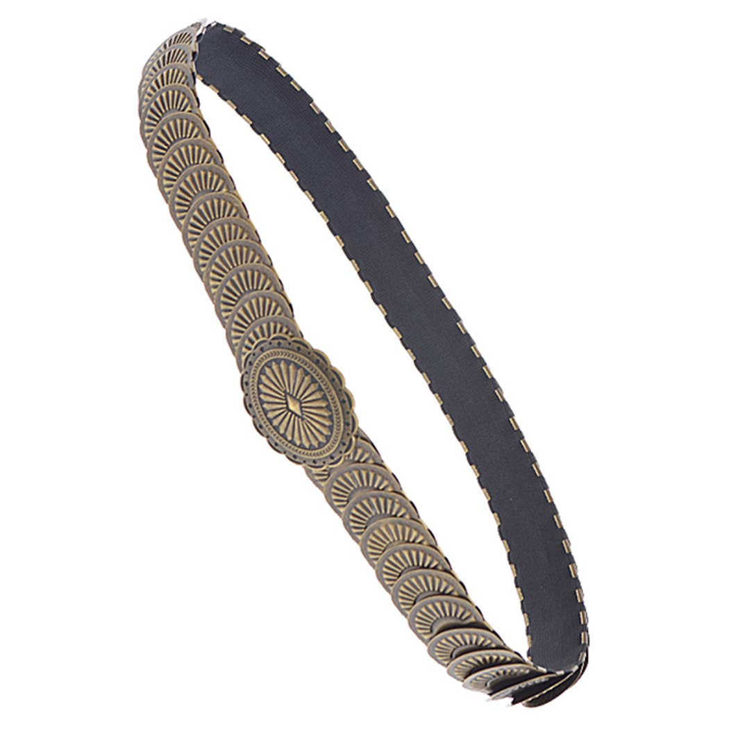 Oval Shaped Belt - Antique Gold