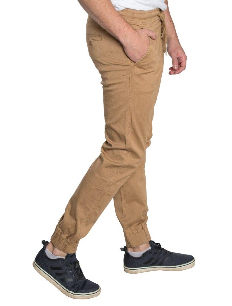 JOGGER TWILL PANTS -Khaki