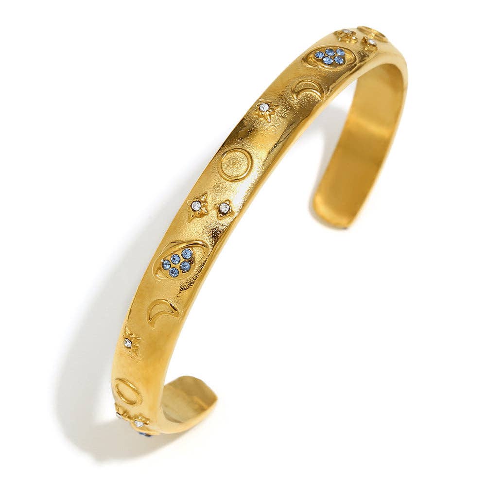 Tarot Style Cuff Bangle - Golden World