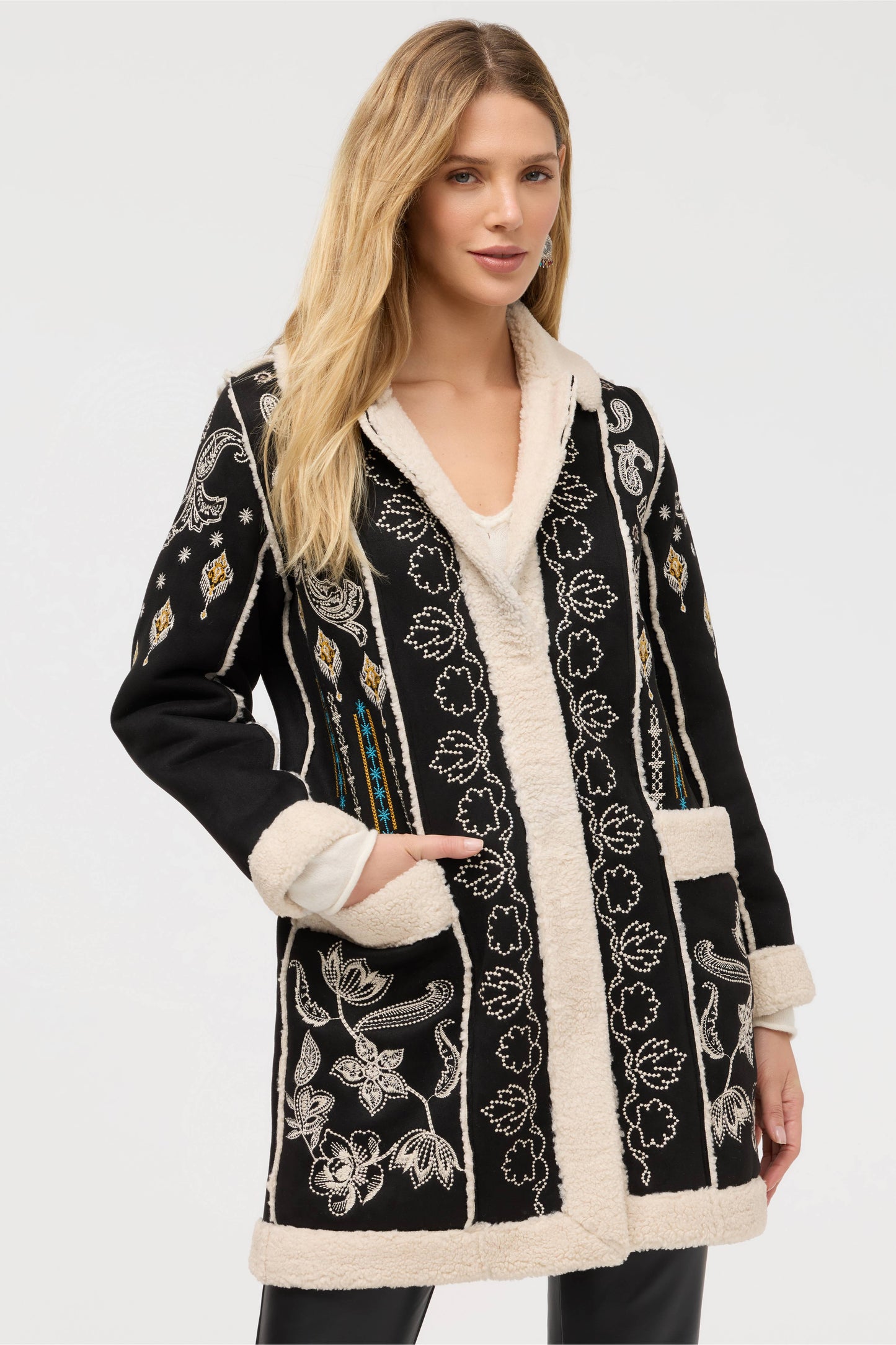 Lori Faux Suede Sherpa Jacket - Cheyenne