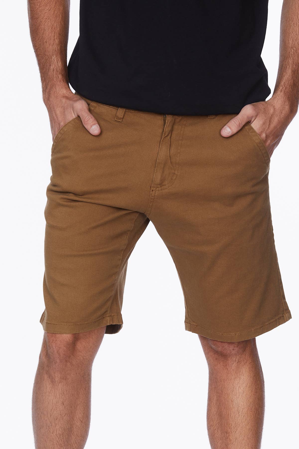 Men's Twill Summer Stretch 4 Pocket Chino Shorts - TOBACCO