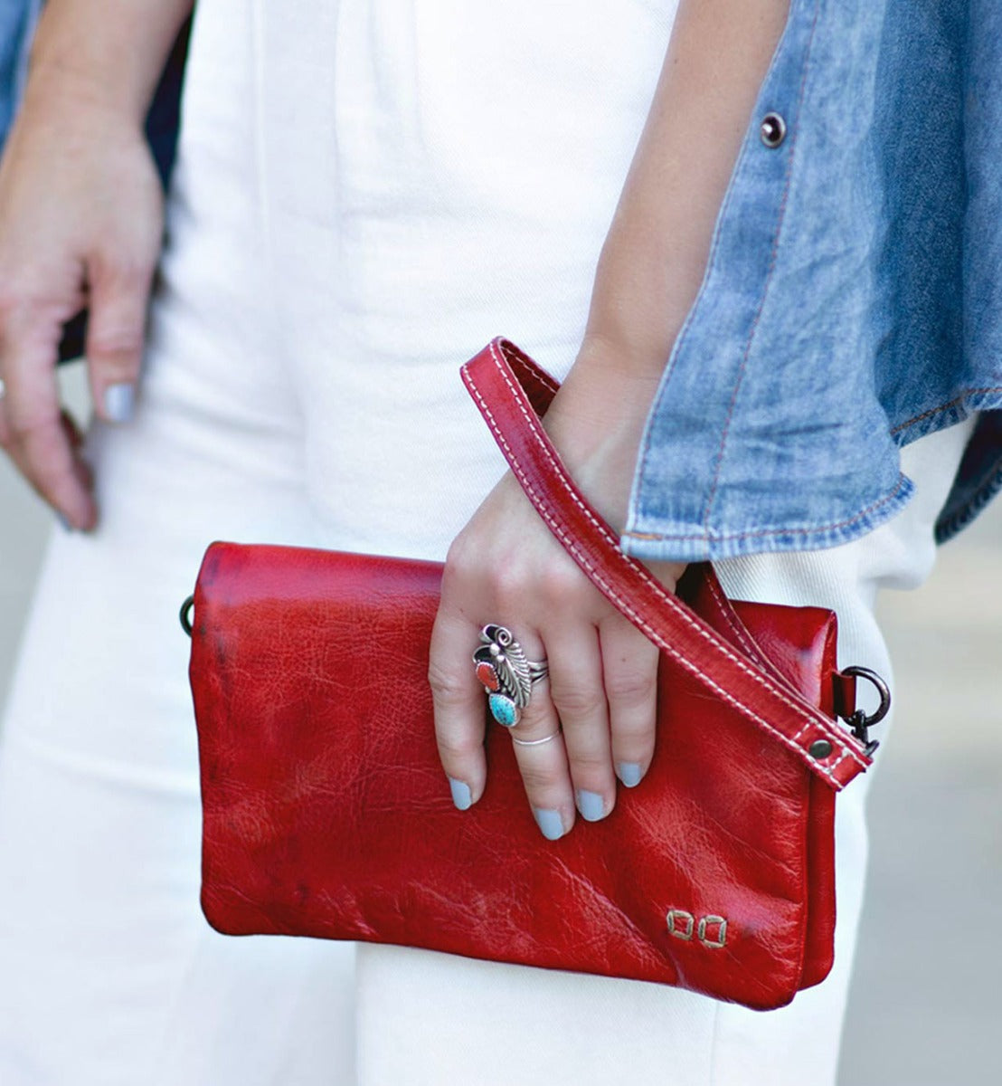 Cadence Crossbody Clutch - Red Rustic
