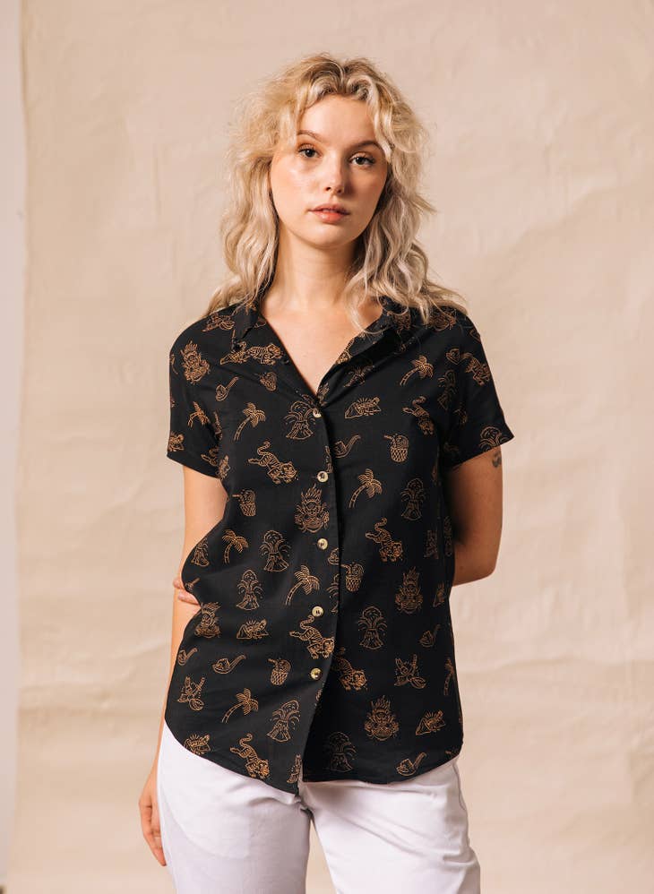 Spicy Noods Button Up Shirt - La De Da