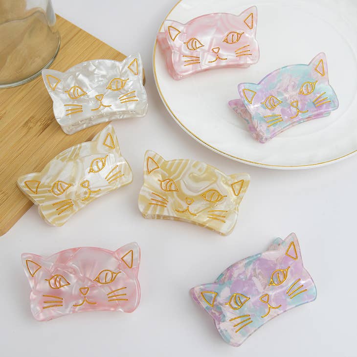Acrylic Cute Cat Claw Clip - La De Da