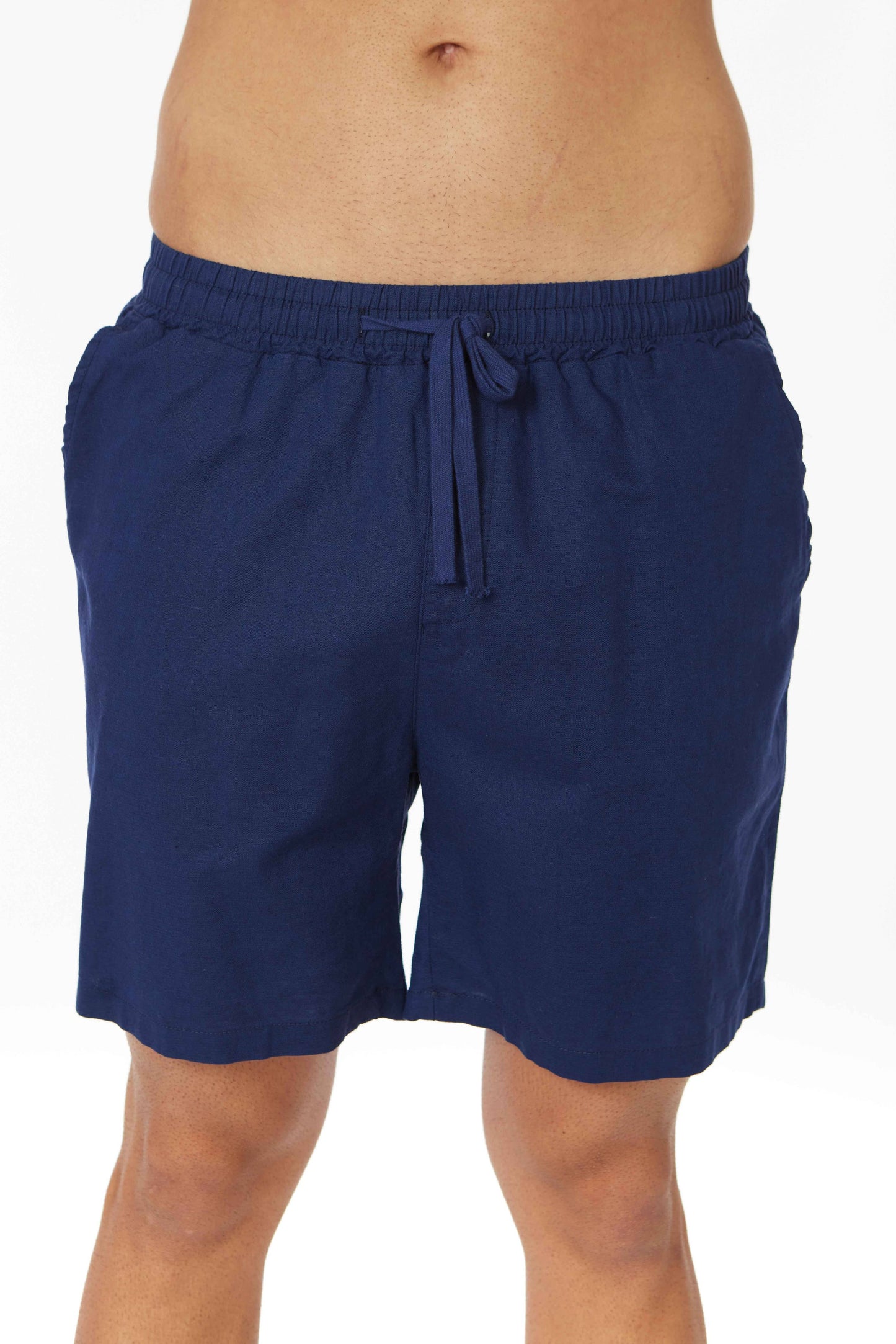 Men's Linen blend Short - Navy