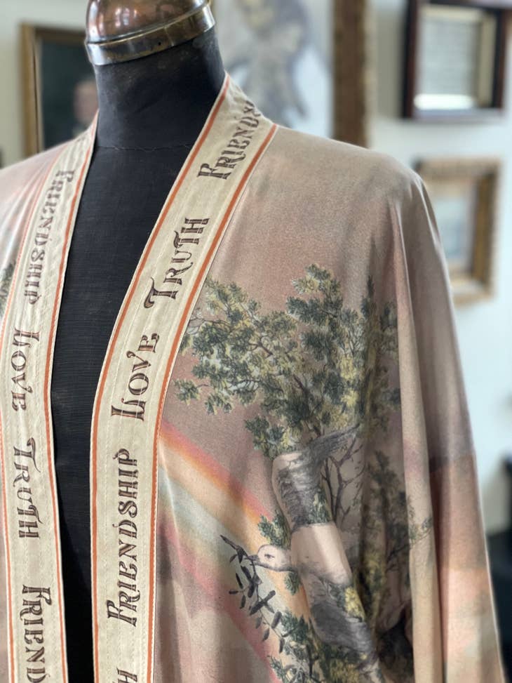 Vintage Wash Friendship Love & Truth Duster Kimono - La De Da