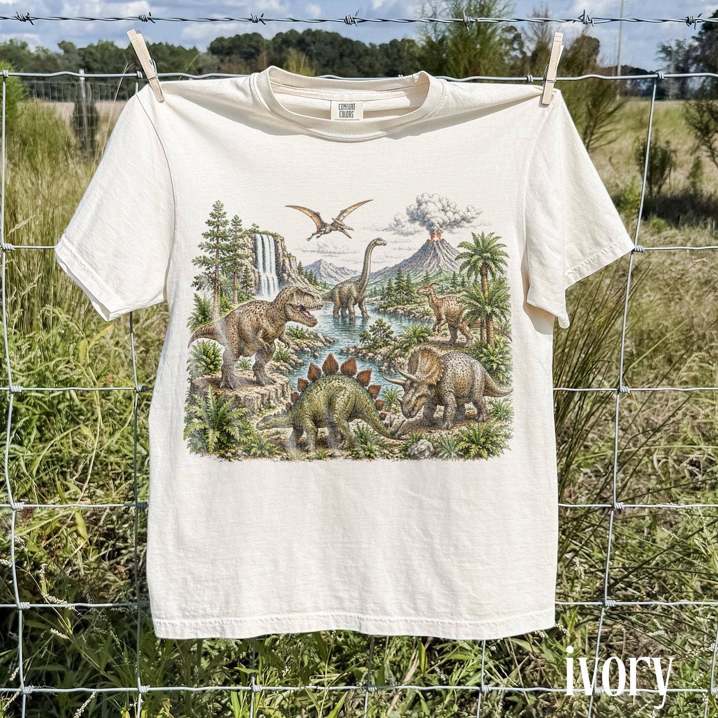 Retro Prehistoric Dinosaur Graphic Tee