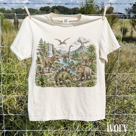 Retro Prehistoric Dinosaur Graphic Tee