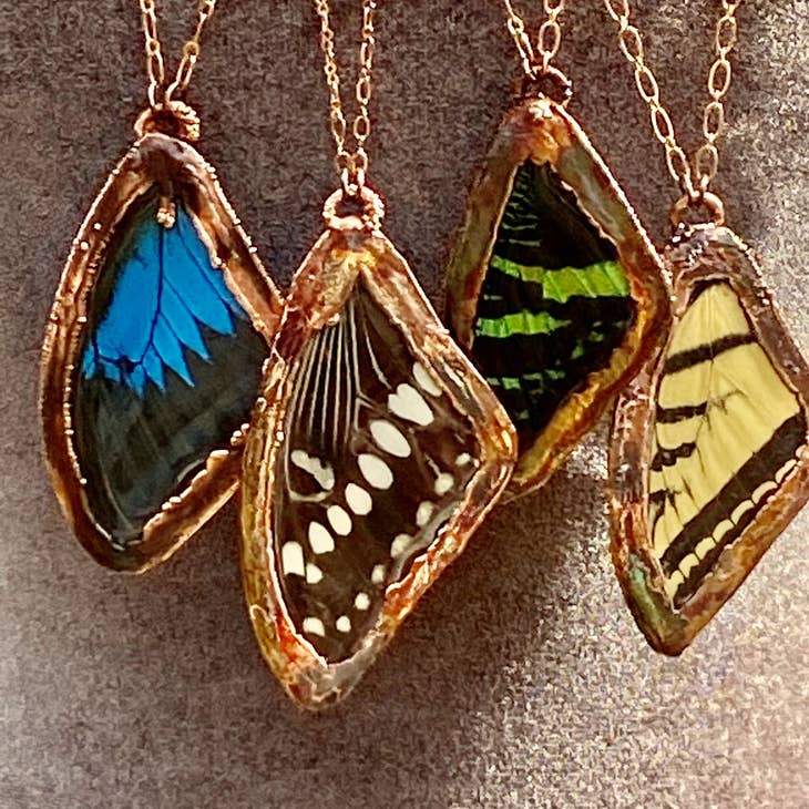 Real Tiger Swallowtail Butterfly Wing Pendant - La De Da