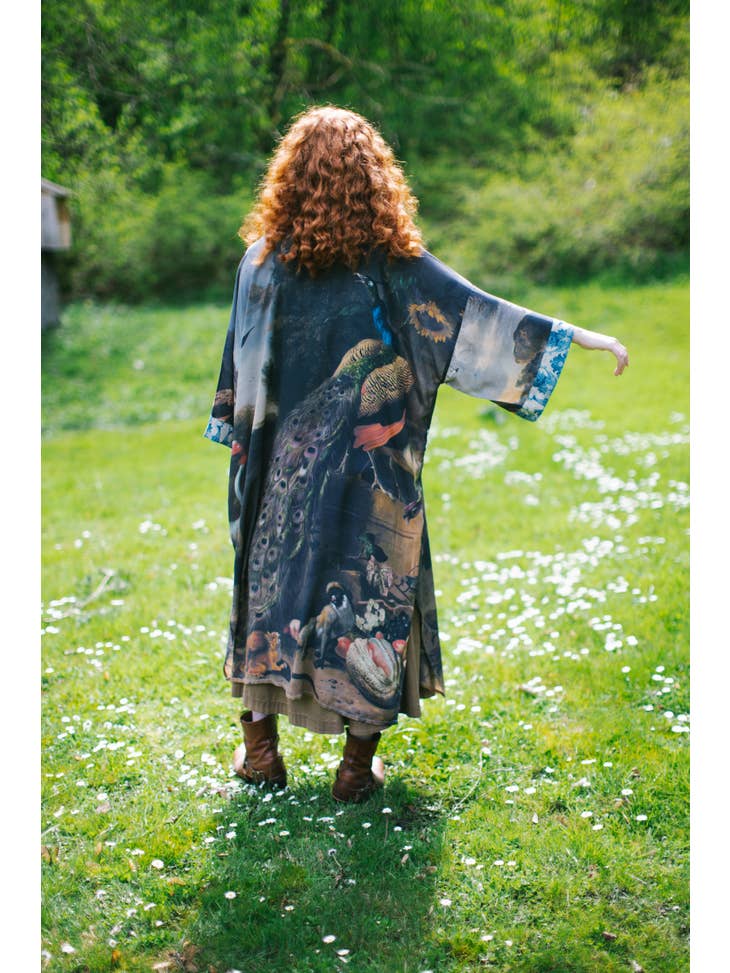 Wild Beauty Peacock Bamboo Kimono - La De Da