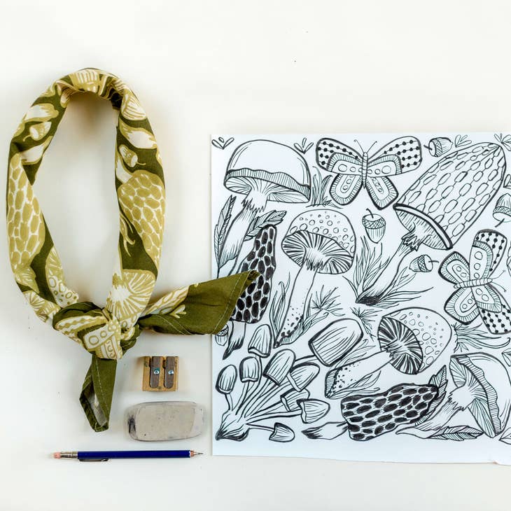 Mushrooms Bandana Scarf No. 016 - La De Da