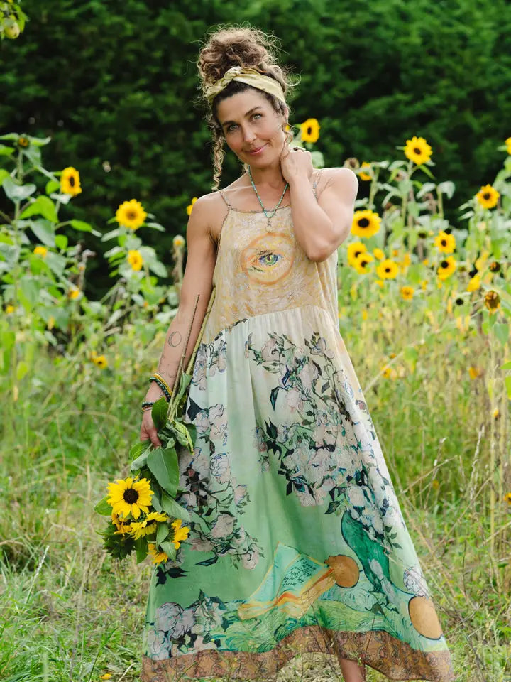 Sunflower Dress Girls Milk Honey Bohme Slip Dress With Bees And Sunflowers Cottonways Sunflower Dress Girls Milk Honey Bohme Slip Dress With Bees And Sunflowers Cottonways