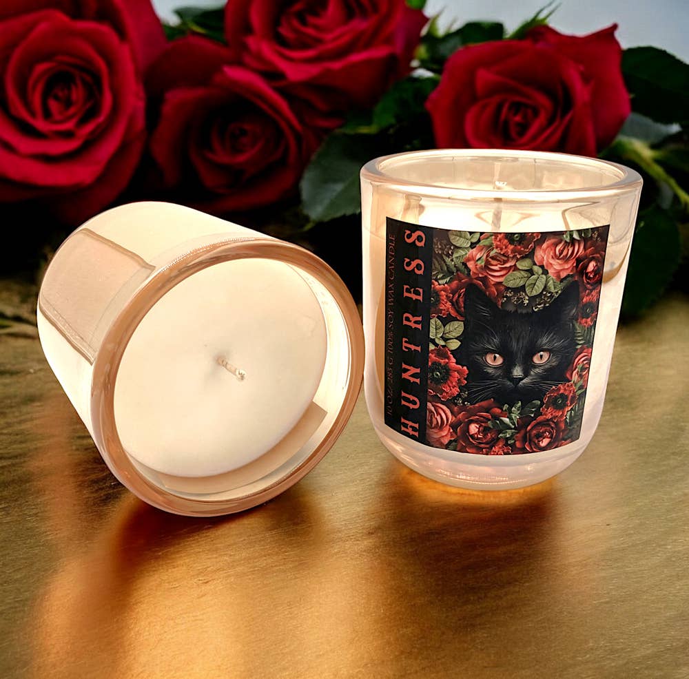 Aura Collection Iridescent Glass Candle - Huntress