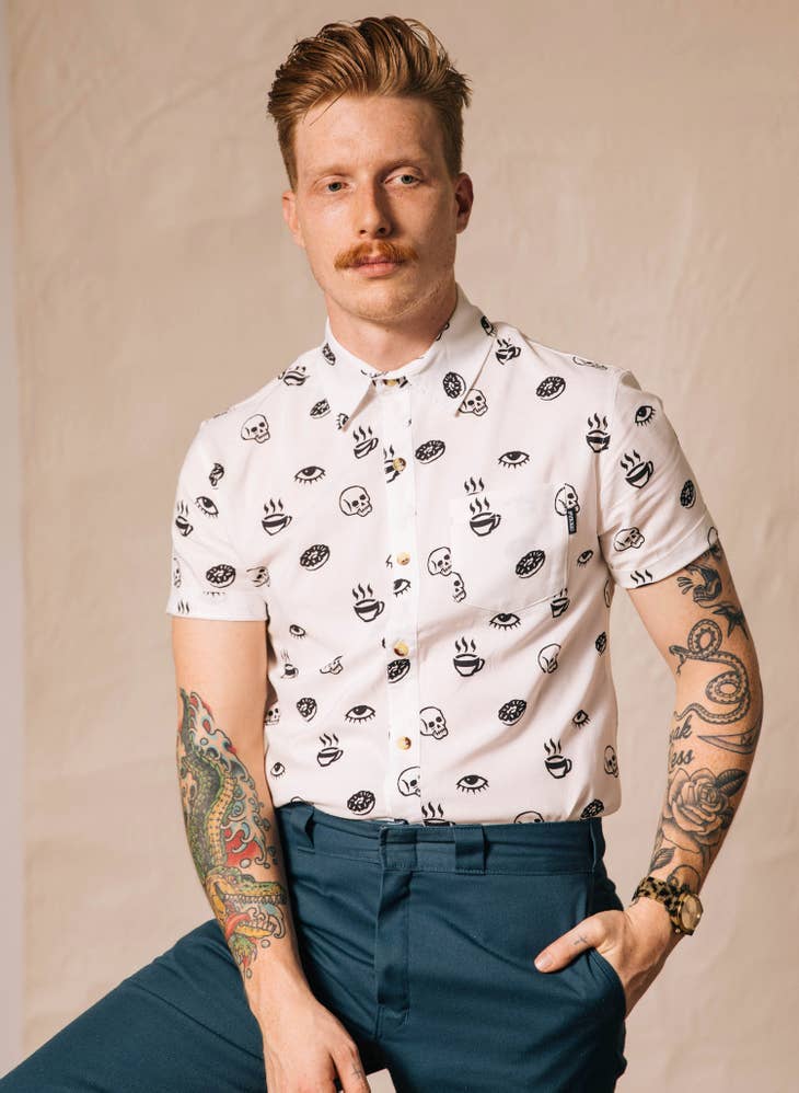 Morning Glory Button-up Top - La De Da