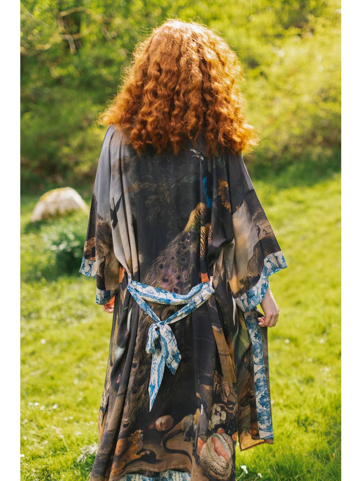 Wild Beauty Peacock Bamboo Kimono - La De Da