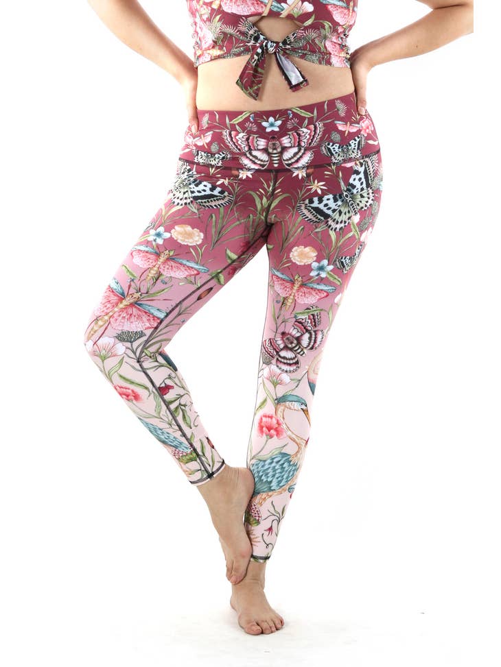 Pretty in Pink Printed Yoga Leggings - La De Da