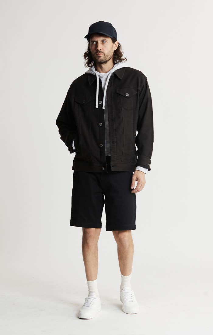 Vandam Twill Trucker Jacket - Black