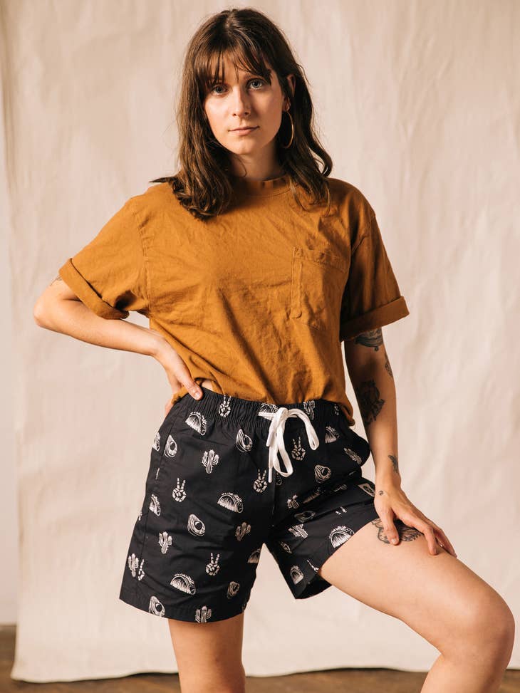 No Problemo Tacos & Cactus Walk Shorts - La De Da