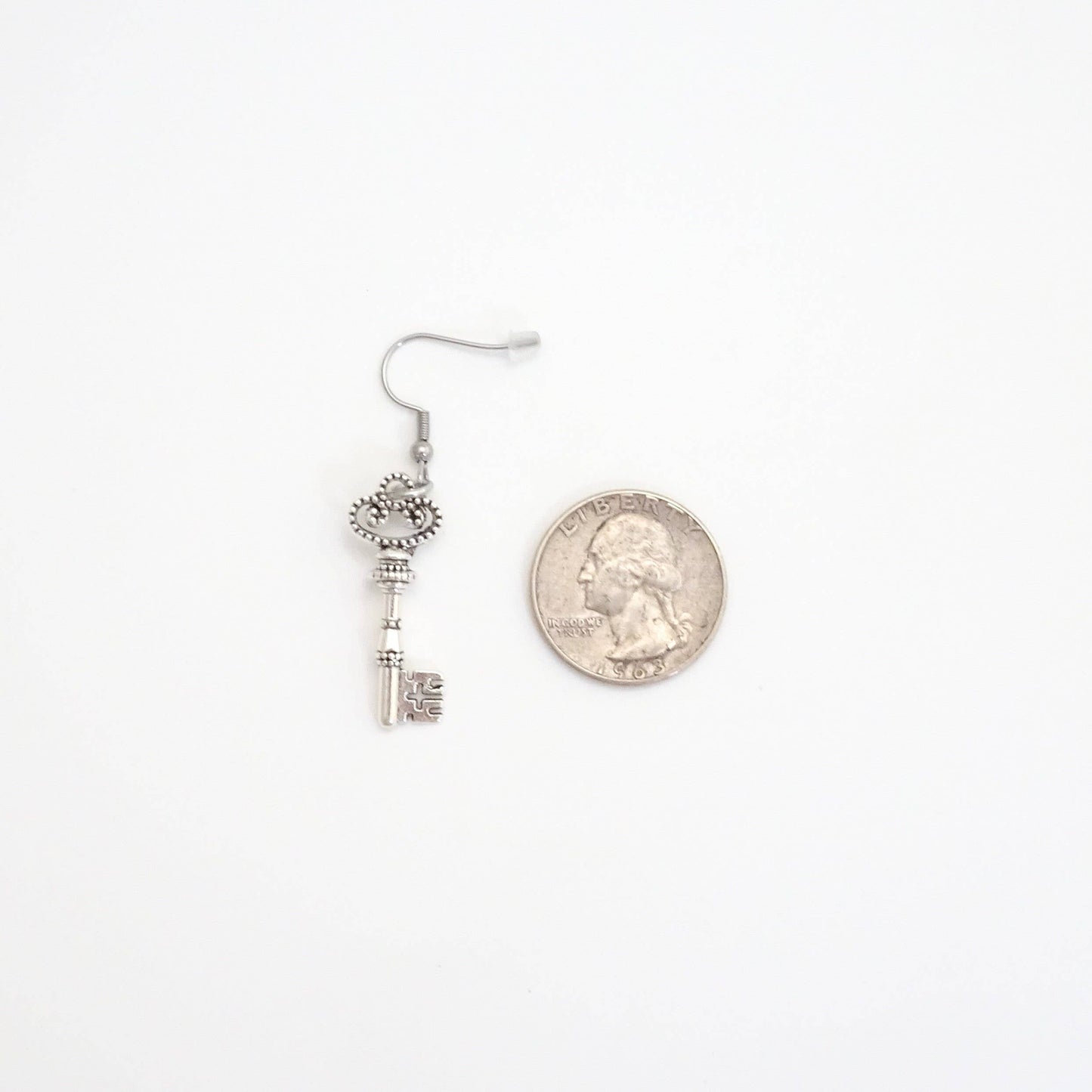 Skeleton Key Earrings | Lightweight Steampunk Keys - Antique Bronze