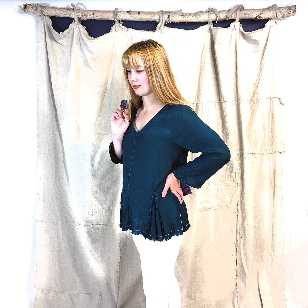 Durbin Blouse Turqouise - La De Da