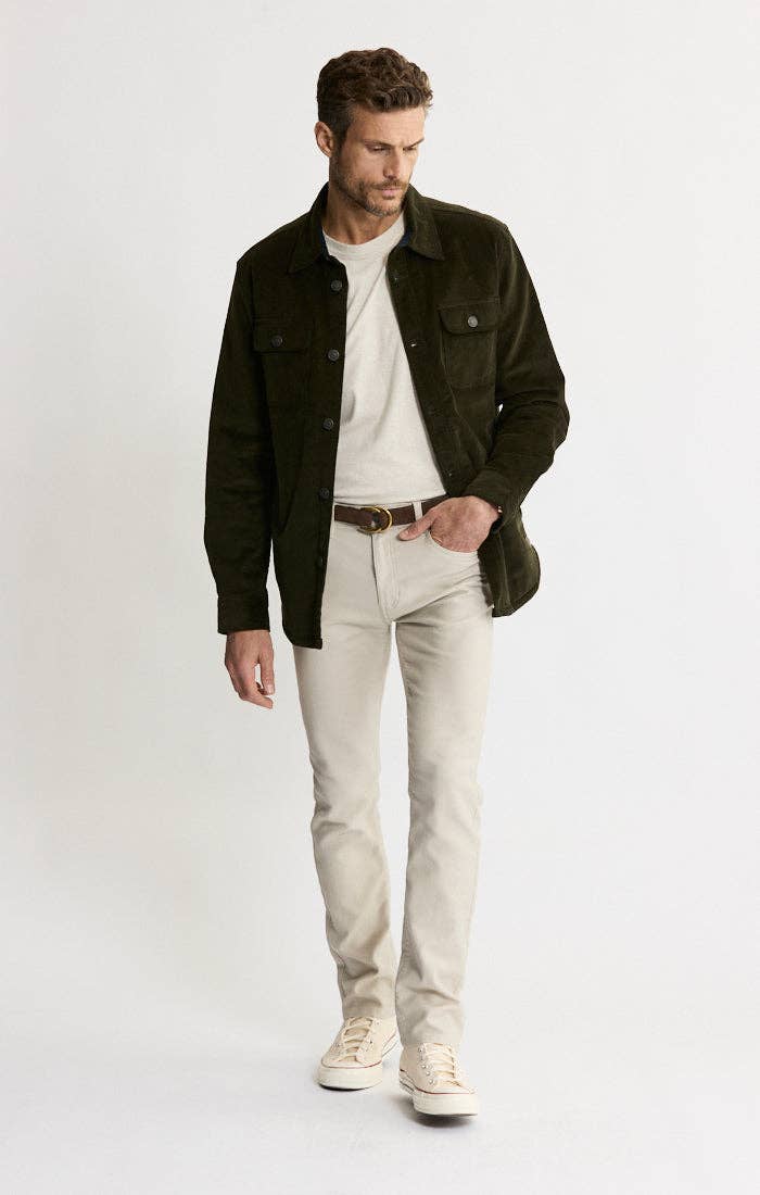 Concord Sherpa Lined Corduroy Shirt Jacket - Olive