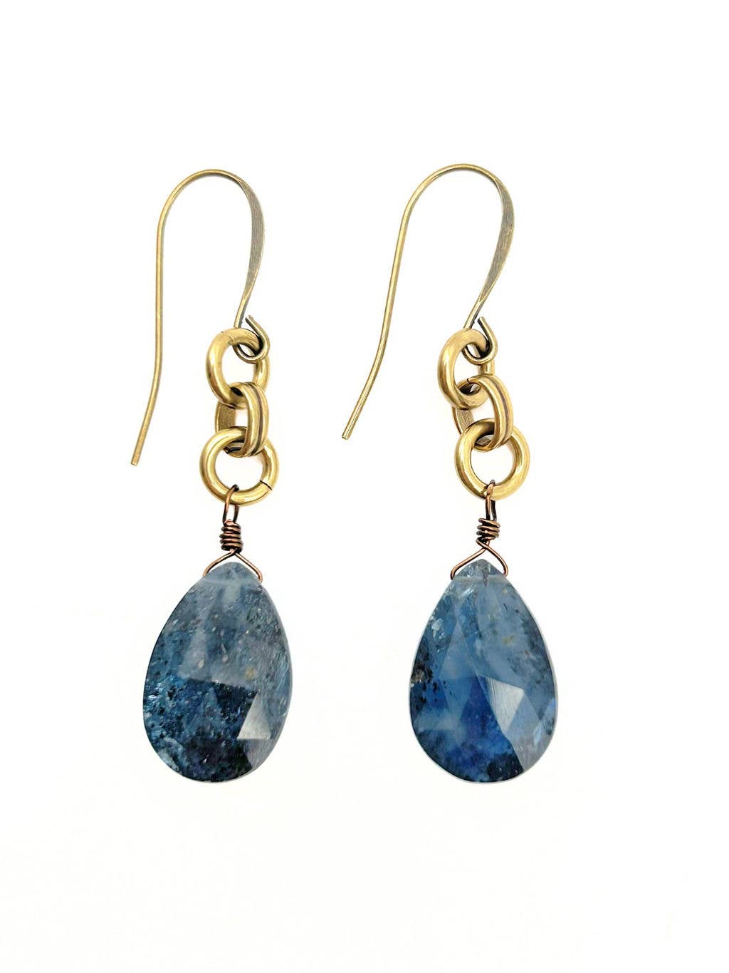 Teal Kyanite French Wire Earrings