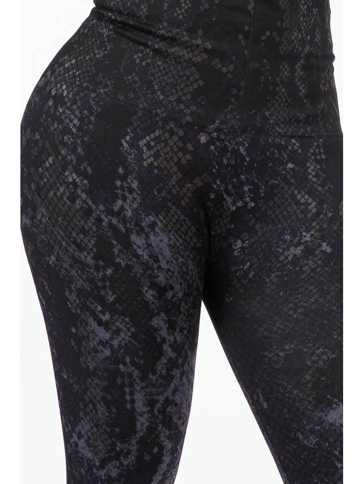 Euphoric Snakeskin Print Leggings - La De Da